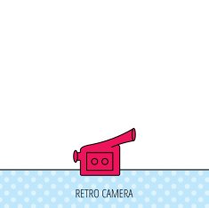Video camera icon Retro cinema sign N14