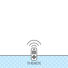 Remote control icon TV channels sign N19