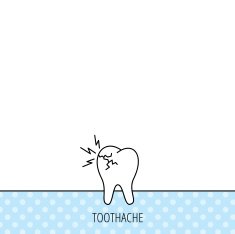 Toothache icon Dental healthcare sign N5