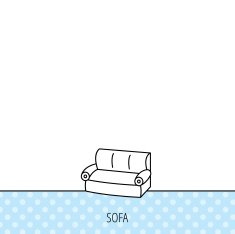 Sofa icon Comfortable couch sign N5