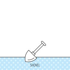 Shovel icon Garden equipment sign N5