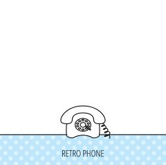 Retro phone icon Old telephone sign N9