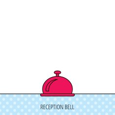 Reception bell icon Hotel service sign N4