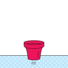 Flower pot icon Gardening ceramic container N5