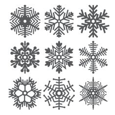 Watercolor snowflakes Vector N4