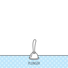 Plunger icon Toilet cleaning tool sign N10