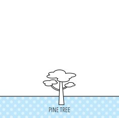 Pine tree icon Forest wood sign N15