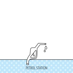 Gasoline pump nozzle icon Petrol station sign N3