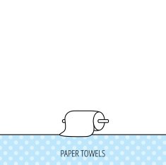 Paper towels icon Kitchen hygiene sign N4