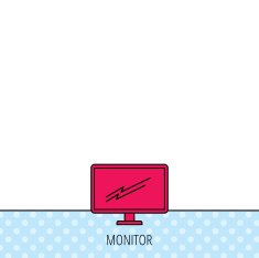 PC monitor icon Led TV sign N8