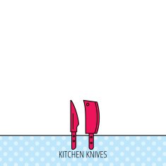Butcher and kitchen knives icon N4