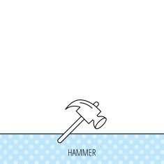 Hammer icon Repair or fix sign N13