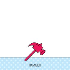 Hammer icon Repair or fix sign N14
