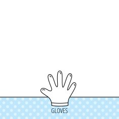 Rubber gloves icon Latex hand protection sign N9