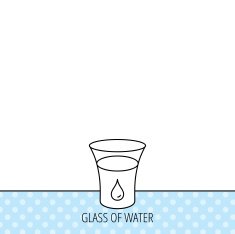Glass of water icon Drop sign N4