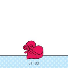 Love gift box icon Heart with bow sign N4
