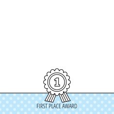Gold medal award icon First place sign N14