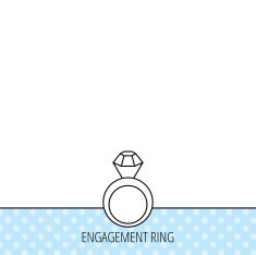 Engagement ring icon Jewellery with diamond N4