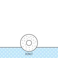 Donut icon Sweet doughnuts sign N9
