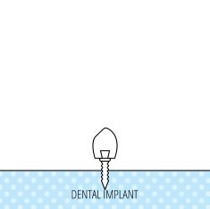 Dental implant icon Oral prosthesis sign N10