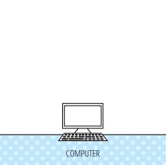 Computer PC icon Widescreen display sign N11