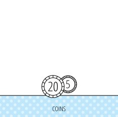 Coins icon Cash money sign N28