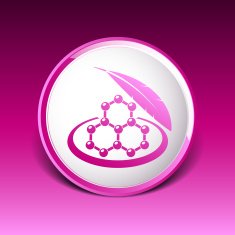 Color molecule icons with shadow isolated vector Illustration N4