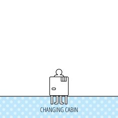 Beach changing cabin icon Human symbol N4