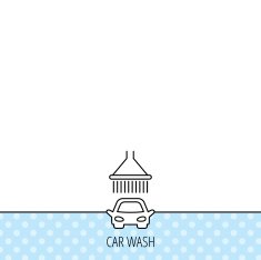 Car wash icon Cleaning station with shower sign N4