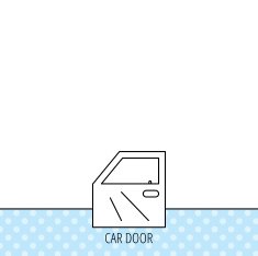 Car door icon Automobile lock sign N3