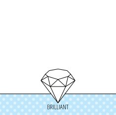 Brilliant icon Diamond gemstone sign N5