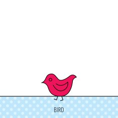 Bird icon Chick with beak sign N5