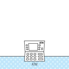 ATM icon Automatic cash withdrawal sign N6