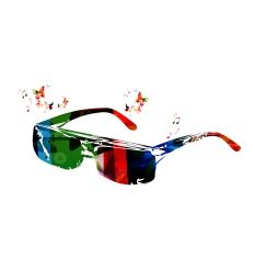 Colorful vector sunglasses background with butterflies N2