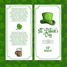 Template design brochures posters menu banners for St Patrick's Day