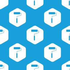 Paint roller hexagon pattern