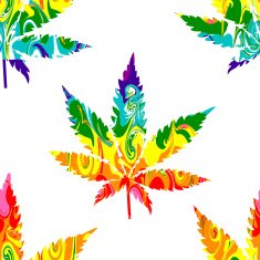 Abstract Cannabis Seamless Pattern N2