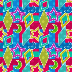 Colorful geometrical kids background seamless pattern N3