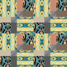Patchwork seamless pattern ornament background N3