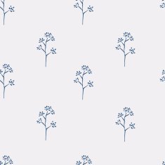 Seamless hand-drawn floral pattern with herbs N44