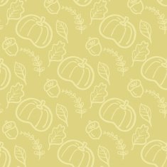 Autumn seamless background with pumpkin and leaves N2