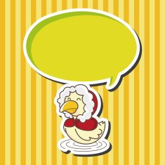 animal duck winter cartoon theme elements N4