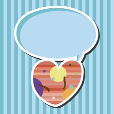 love heart cartoon elements vector eps N25