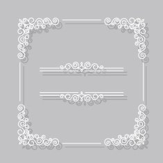 Vector Vintage Border White Frame