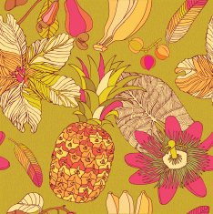 Seamless pattern tropical flowers N7