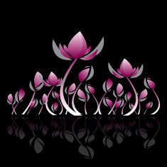 violet lotus graphic vector illustration N3