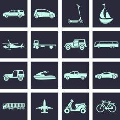 Transportation icons-Illustration N2