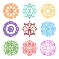 Floral circle elements