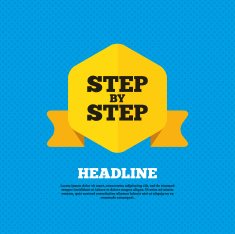 Step by step sign icon Instructions symbol