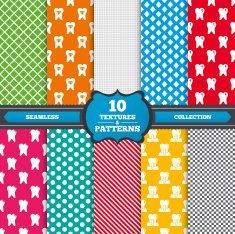 Dental care icons Caries tooth and implant N6